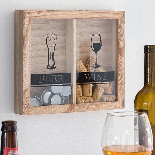 Nuotraukų rėmelis - dėžutė alaus ir vyno kamščiams