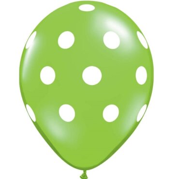 Guminis žalias balionas su taškeliai šventinės dekoracijos