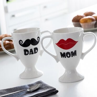 Tėčio ir mamos puodelis praktiška dovana tėvams