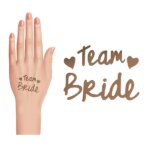 Laikinos tatuiruotės „Team Bride“