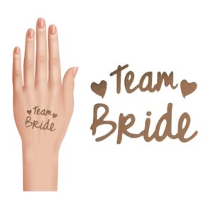 Laikinos tatuiruotės „Team Bride“