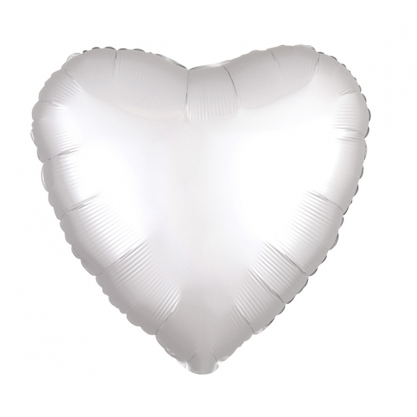 Matinis folinis balionas širdelės formos sidabrinės spalvos