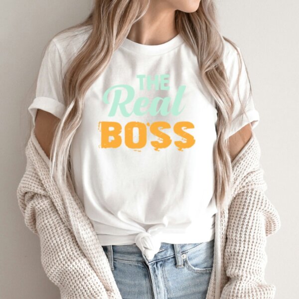 Moteriški marškinėliai „Real boss“