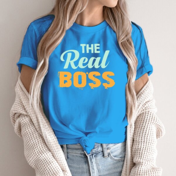Moteriški marškinėliai „Real boss“