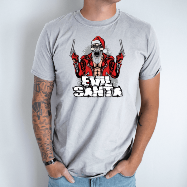 pilka-vyriski-marskineliai-evil-santa