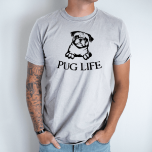 pilka-vyriski-marskineliai-pug-life