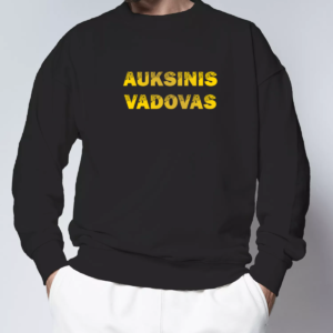 juoda-unisex-dzemperis-su-spauda-auksinis-vadovas-2